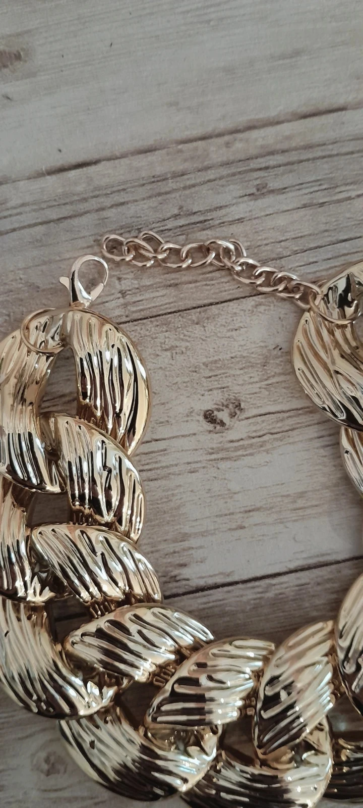 Pulsera de metal ligero color dorado – photo 4